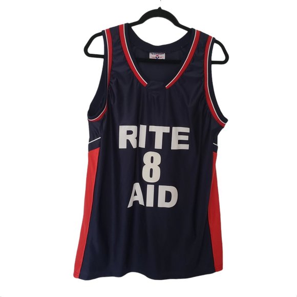 Teamwork Athletic Apparel Tank Mens Rite 8 Aid Red White Blue Size X-LG/46-48 - Picture 8 of 14